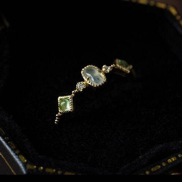 Peridot Aquamarine Ring