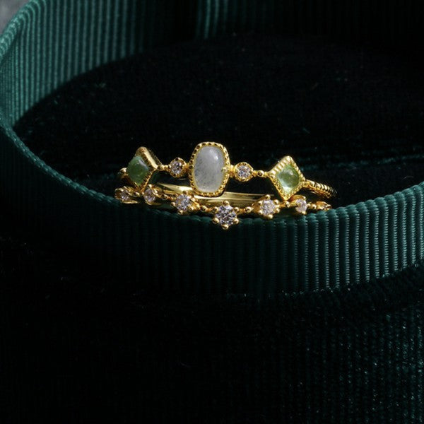 Peridot Aquamarine Ring