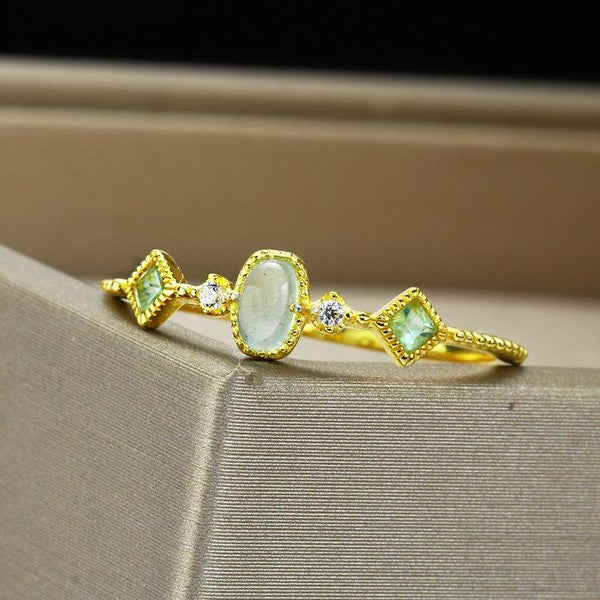Peridot Aquamarine Ring