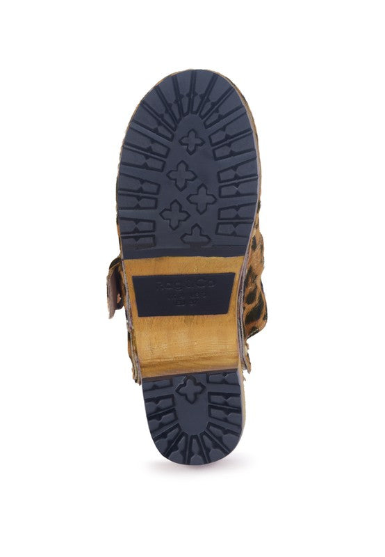 Prunus Buckled Suede Mule Clogs