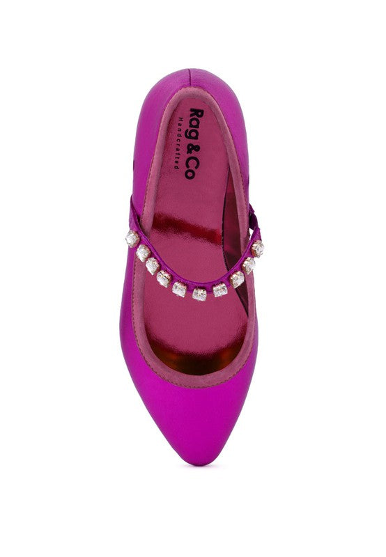Alverno Metallic Leather Mary Jane Flats Two Colors