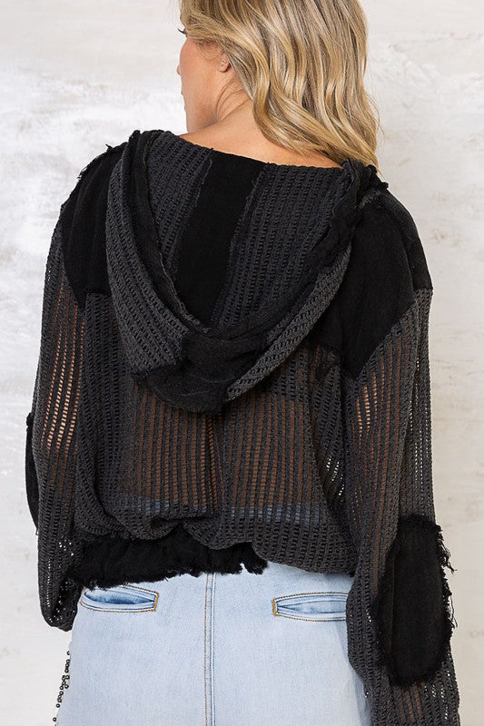 Textured Weave Hoodie