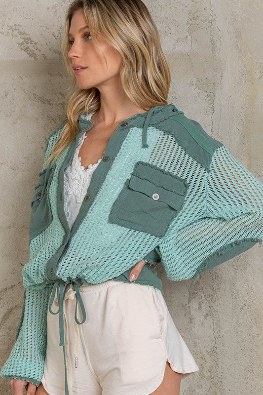 Textured Weave Hoodie