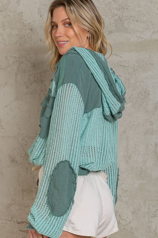 Textured Weave Hoodie