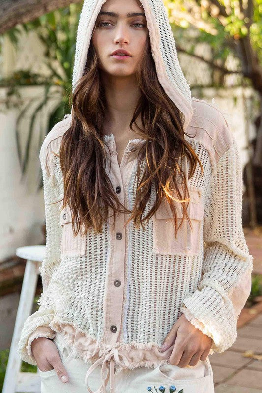 Textured Weave Hoodie