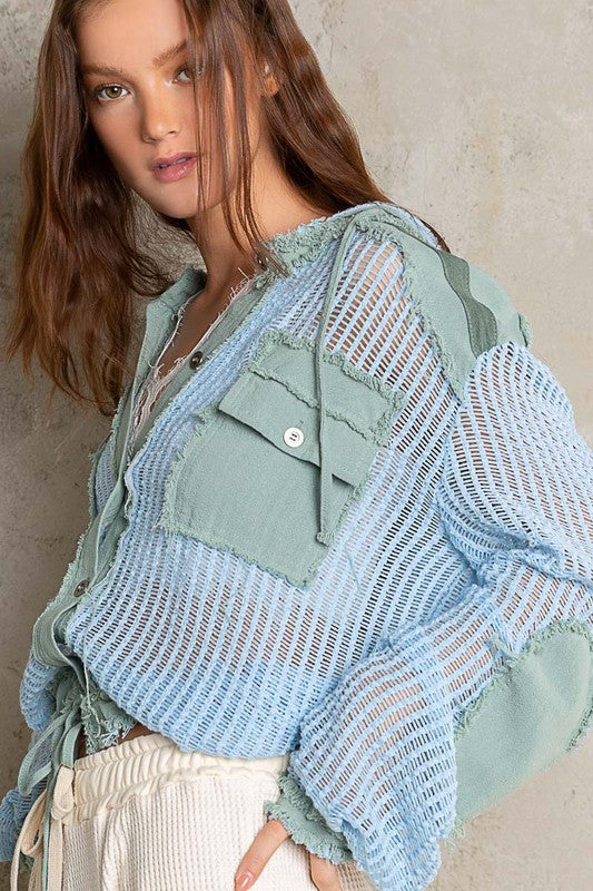 Textured Weave Hoodie