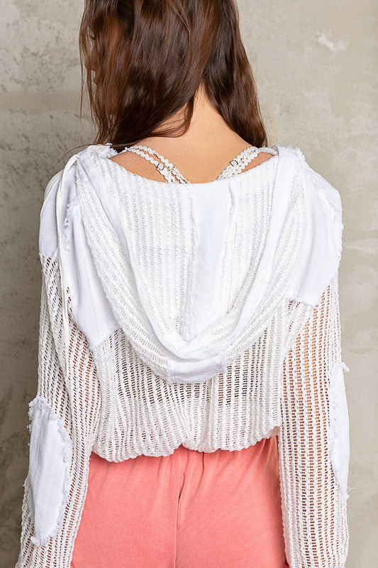 Textured Weave Hoodie