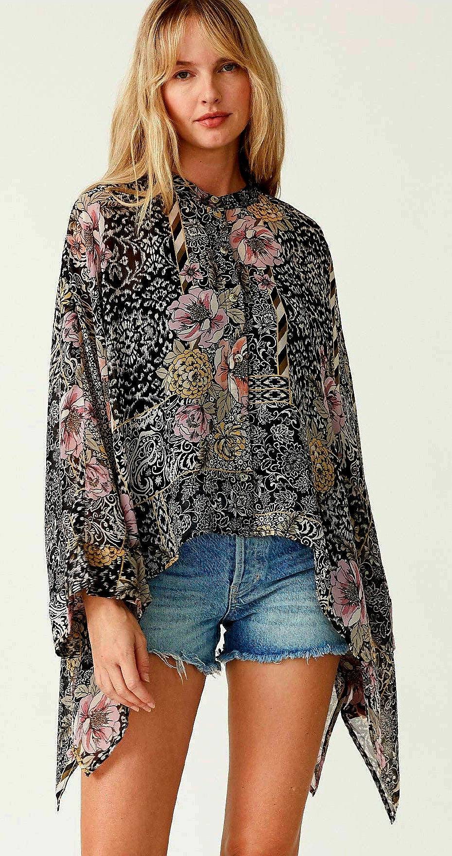 Sheer Asymmetrical Blouse