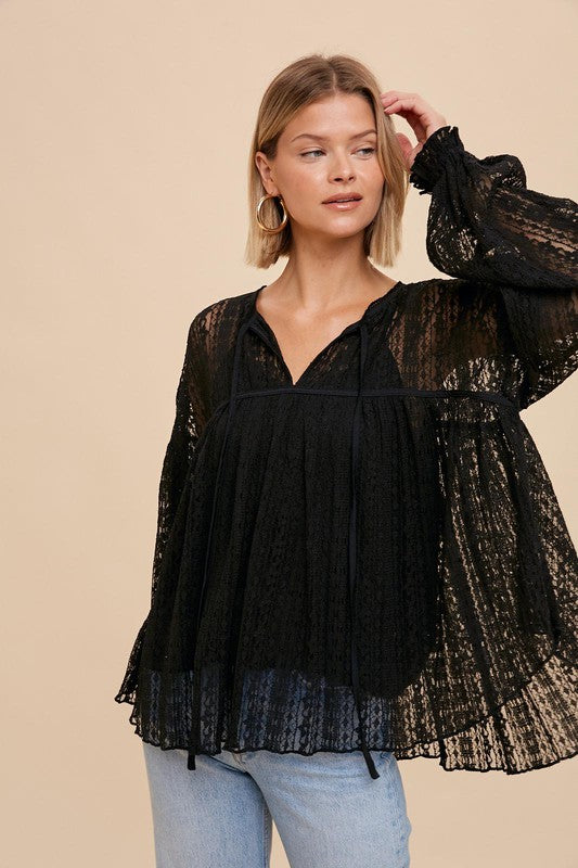 Black Lace Top