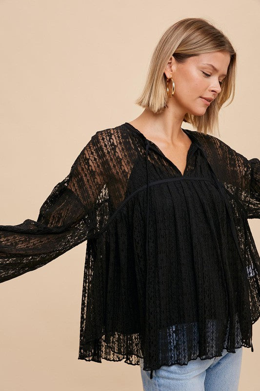 Black Lace Top