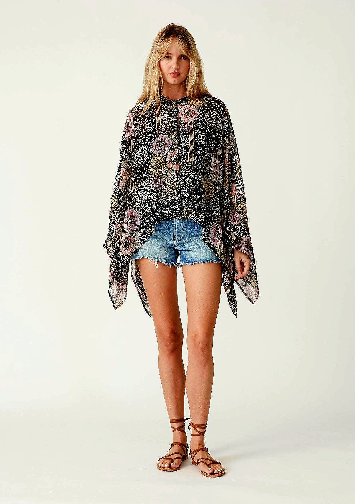 Sheer Asymmetrical Blouse