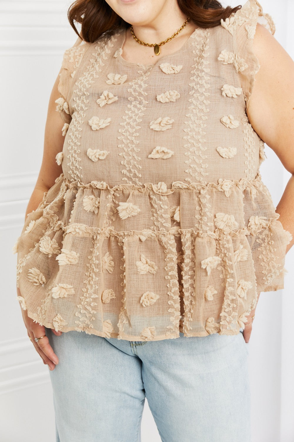 Tea Time Ruffle Sleeve Top
