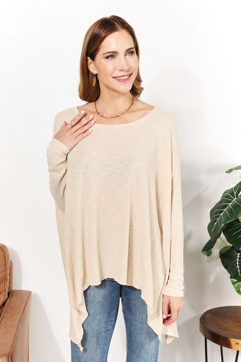 Oversized Super Soft Ribbed Top