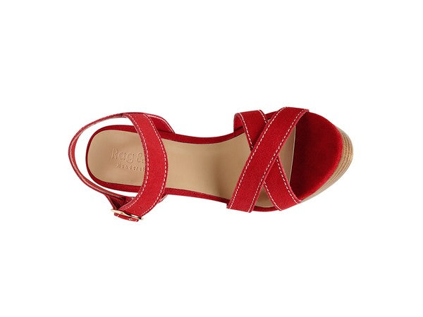 Choupette Suede Leather Block Heeled Sandal