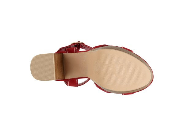 Choupette Suede Leather Block Heeled Sandal