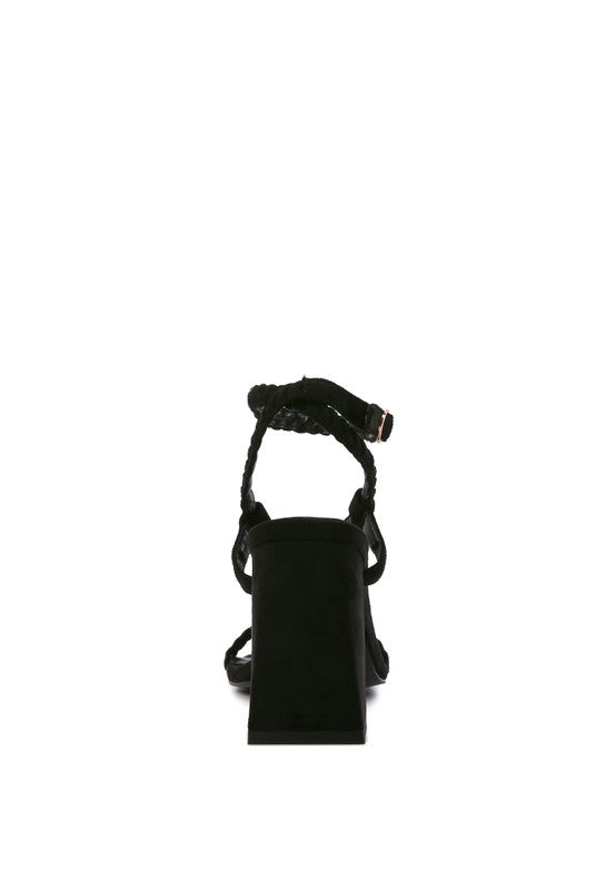 Smoosh Braided Block Heel Sandals