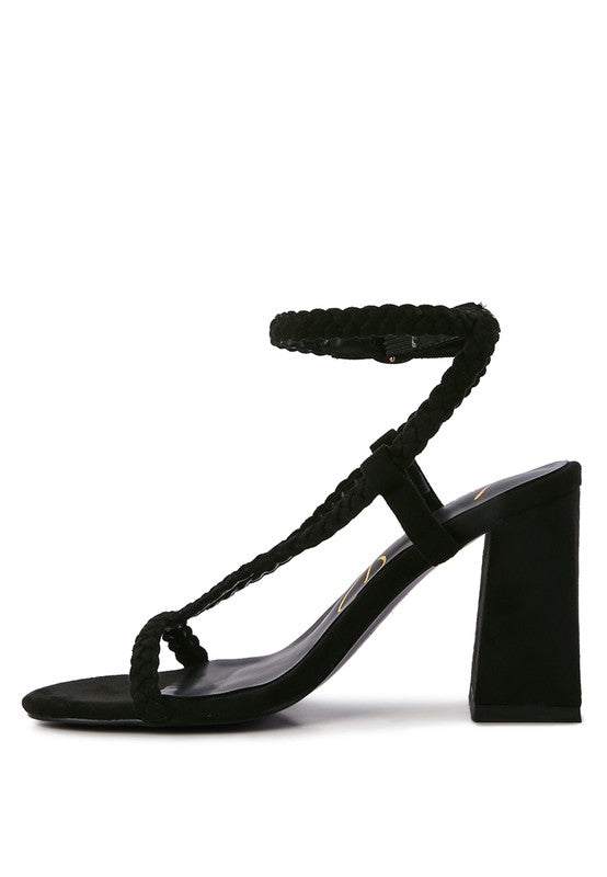 Smoosh Braided Block Heel Sandals