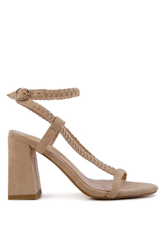 Smoosh Braided Block Heel Sandals