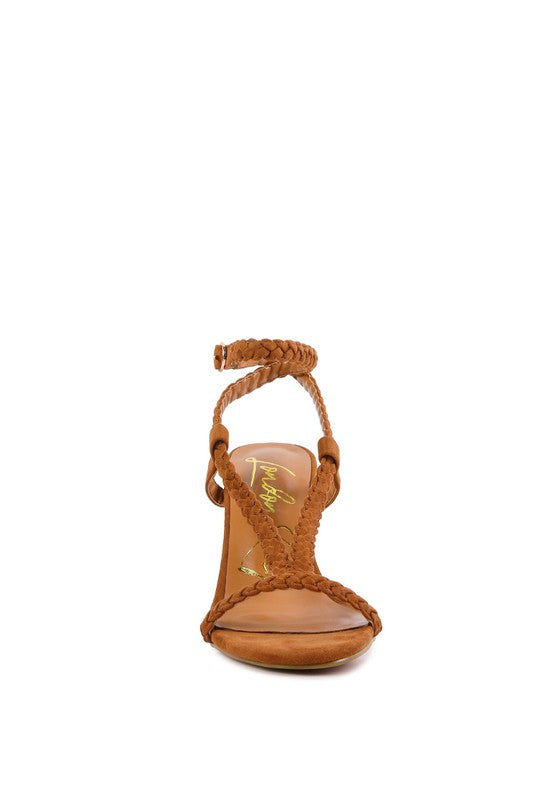 Smoosh Braided Block Heel Sandals