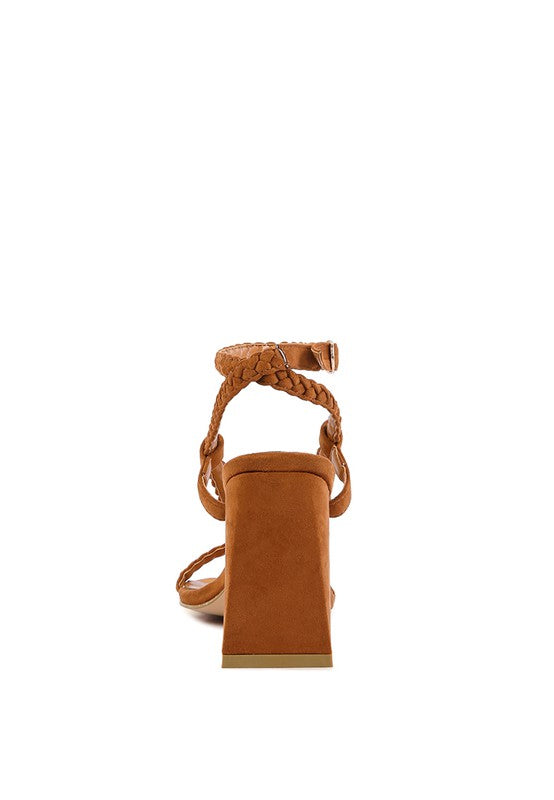 Smoosh Braided Block Heel Sandals