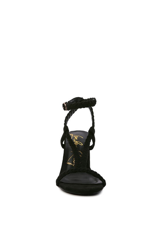 Smoosh Braided Block Heel Sandals