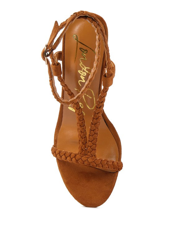 Smoosh Braided Block Heel Sandals