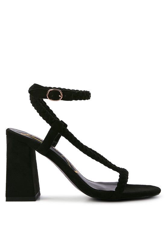 Smoosh Braided Block Heel Sandals