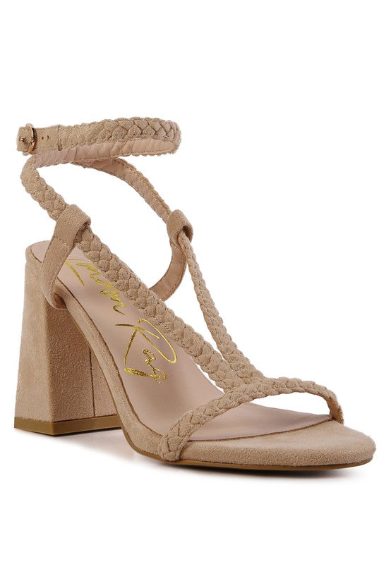 Smoosh Braided Block Heel Sandals