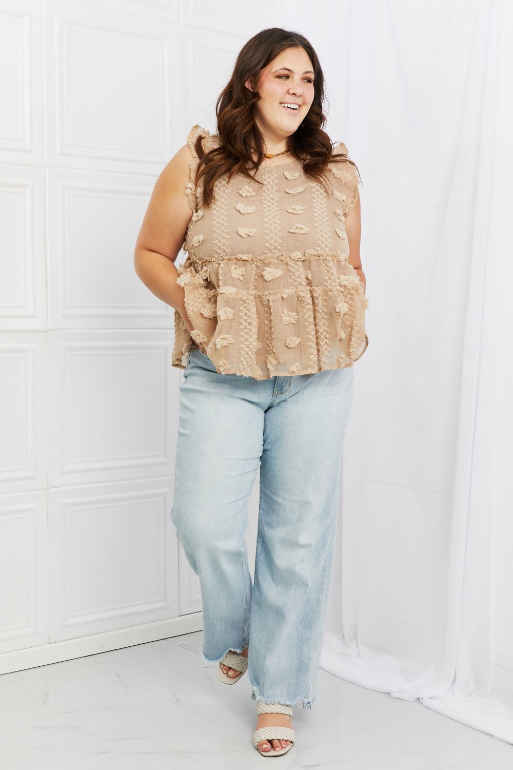 Tea Time Ruffle Sleeve Top