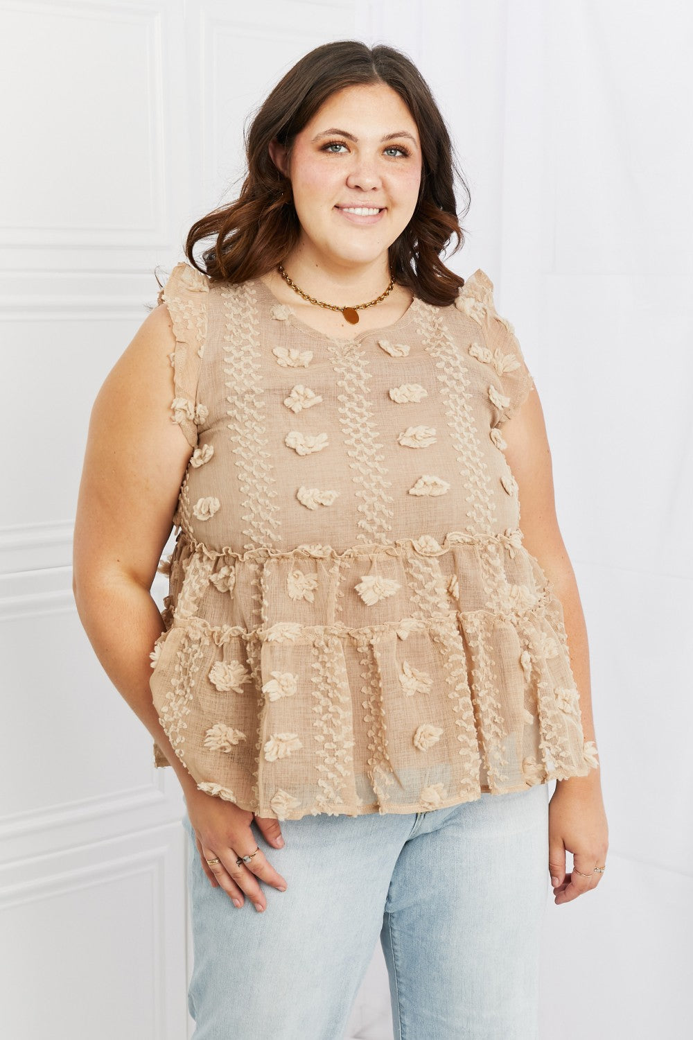 Tea Time Ruffle Sleeve Top