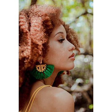 Carmen Silk Tassel Earrings - Fornire Boutique