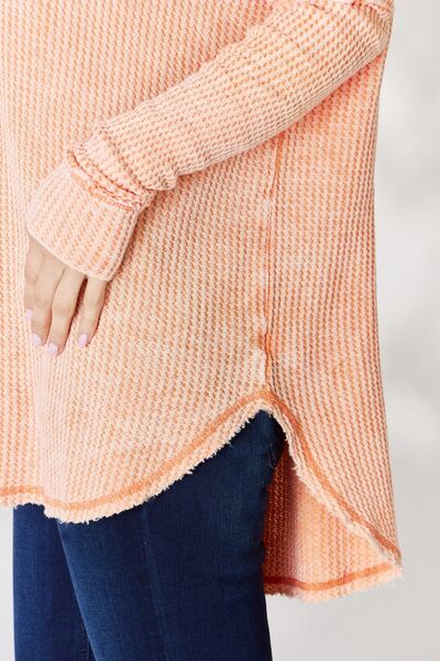Oversized Washed Waffle Top