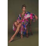 Denim Orchid Kimono Gown