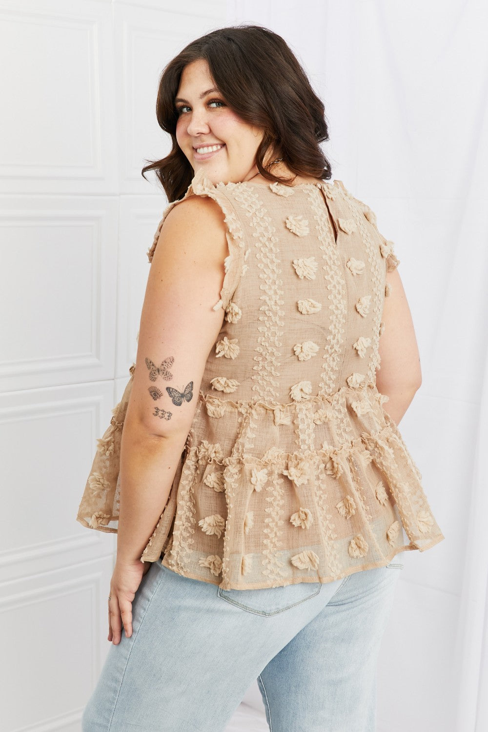 Tea Time Ruffle Sleeve Top