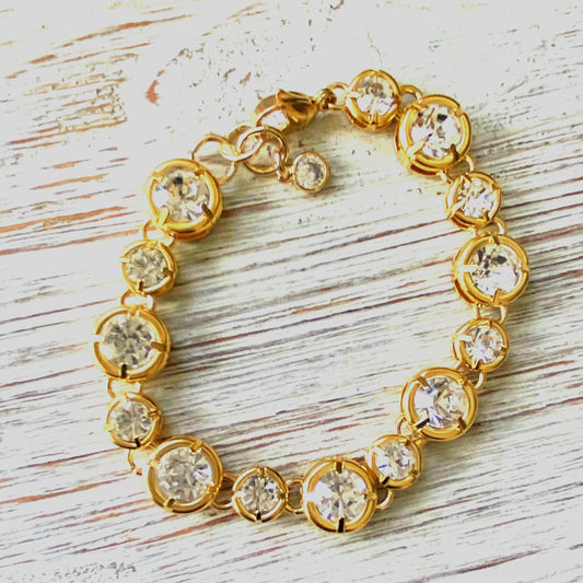 Crystal Bracelet in Gold
