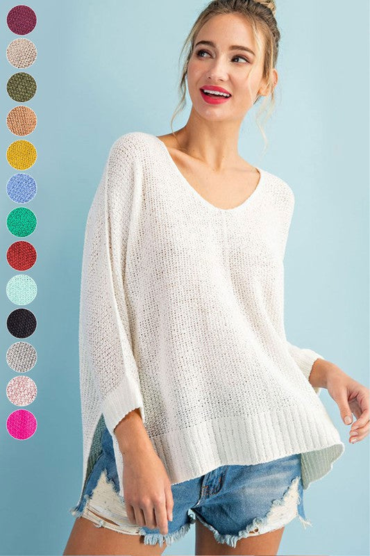 Lightweight Crew Knit Sweater