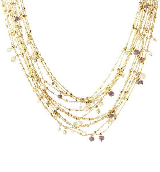 Dream Multi Stand Beaded Necklace