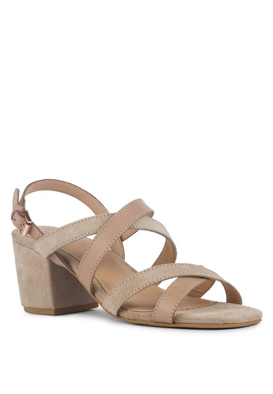 MON LAPIN HIGH BLOCK HEEL LEATHER SANDAL