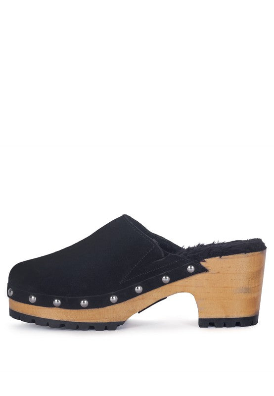 Tulley Suede Clog Mules