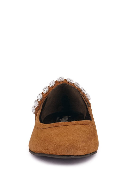 Assisi Fine Suede MaryJane Ballet Flats