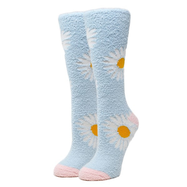 Daisy - Women's fuzzy crew socks