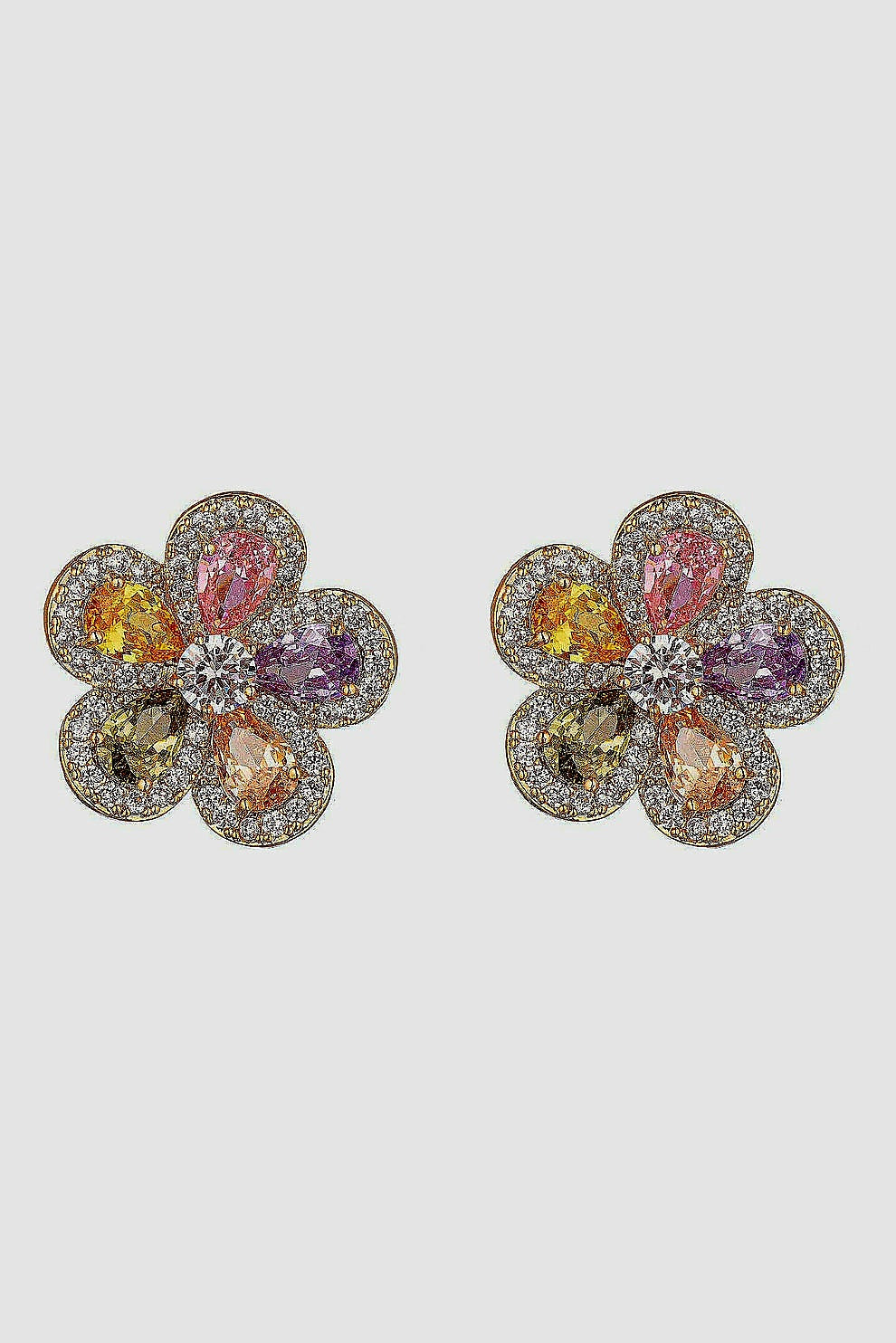 Lizzie Crystal Flower Earrings
