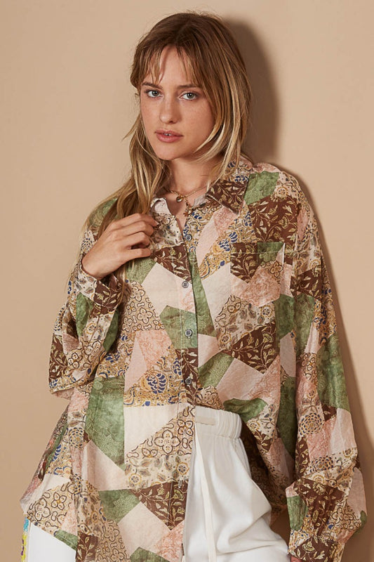 Button-Down Printed Shirt