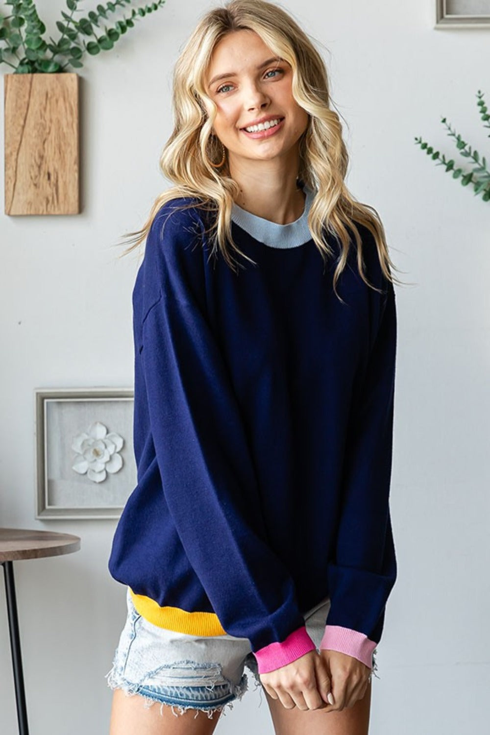 Contrast Sweater