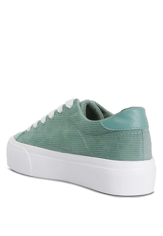 Hyra Solid Flatform Canvas Sneakers