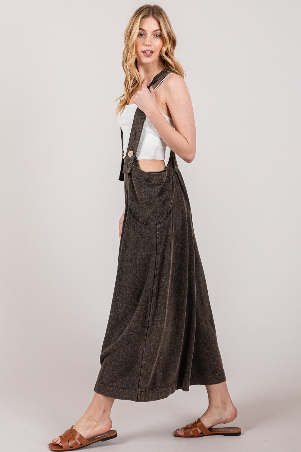 SAGE + FIG Wide Leg Overalls