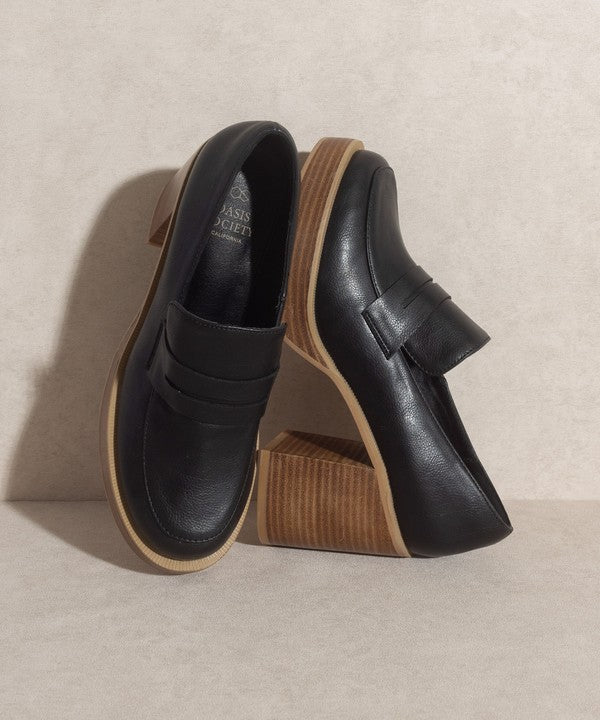 OASIS SOCIETY Hannah   Platform Penny Loafers