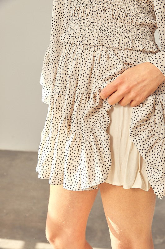 Triangular Ruffled Skort