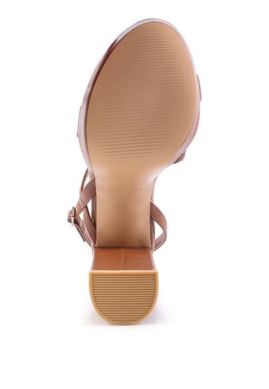 Silvie Slingback Block High Heeled Sandals