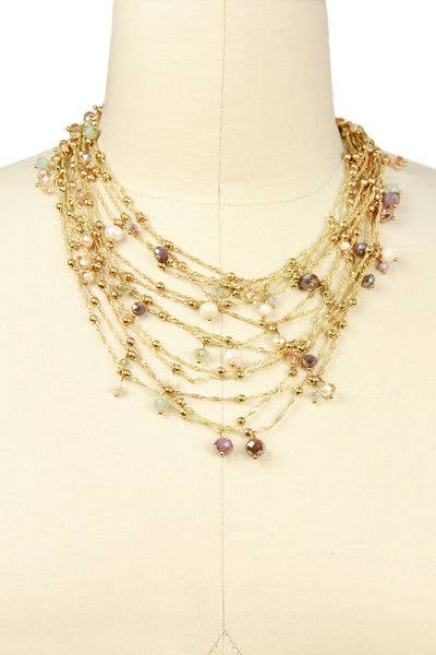 Dream Multi Stand Beaded Necklace